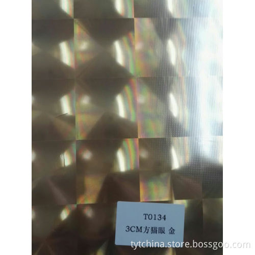 3CM Golden Square cat's eye holographic hot stamping film for leather, textile